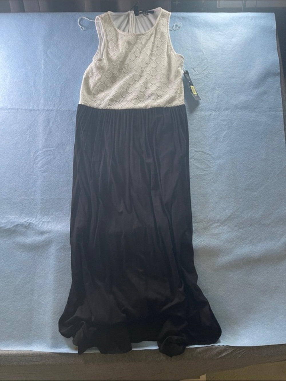 Tiana B. White Lace Bodice Dress with Black Label